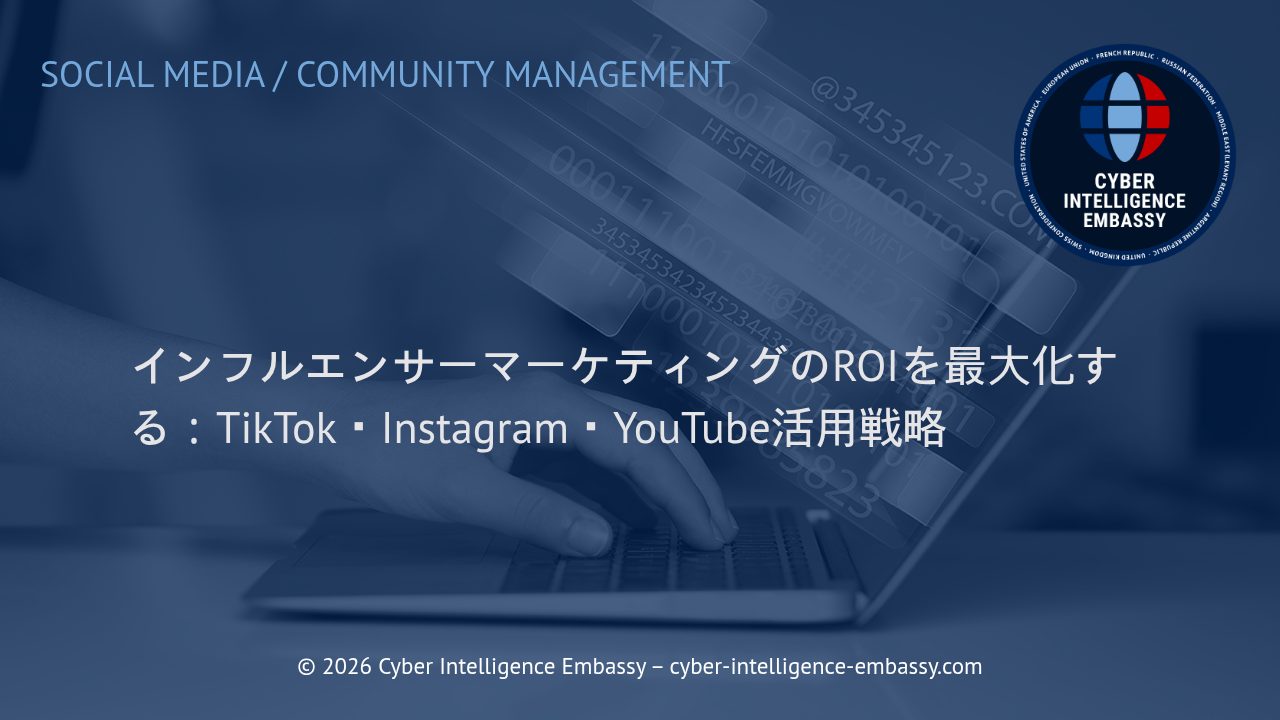 インフルエンサーマーケティングのROIを最大化する：TikTok・Instagram・YouTube活用戦略