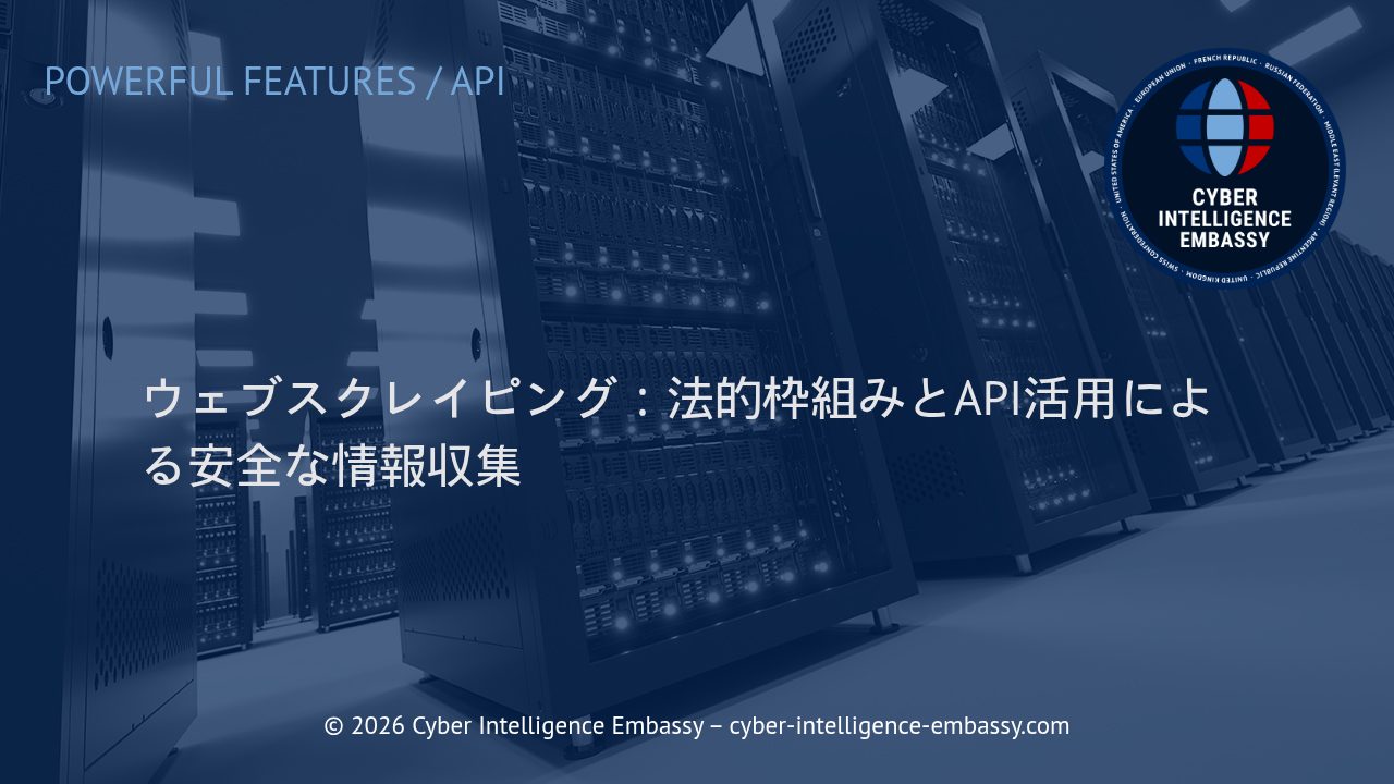 ウェブスクレイピング：法的枠組みとAPI活用による安全な情報収集