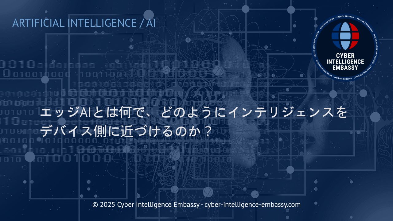エッジAIが切り拓く次世代インテリジェンス：デバイスの近くで実現するスマート化