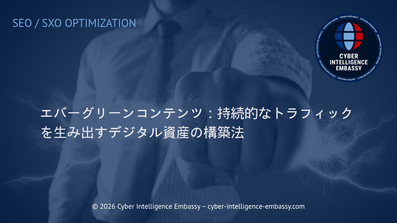 エバーグリーンコンテンツ：持続的なトラフィックを生み出すデジタル資産の構築法