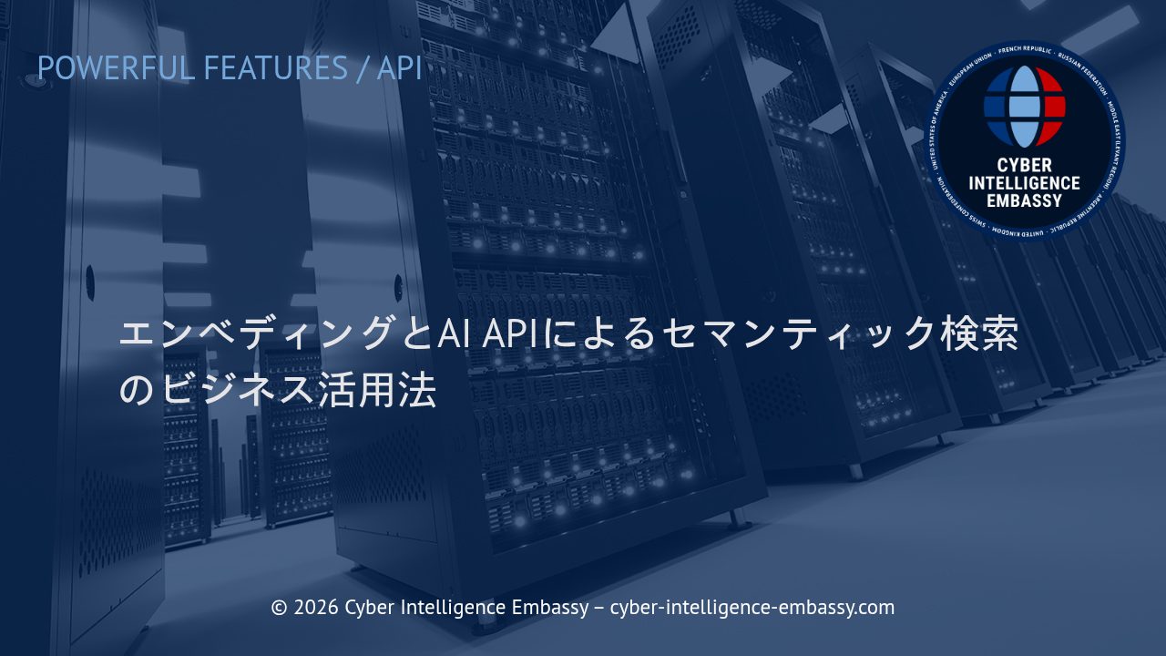 エンベディングとAI APIによるセマンティック検索のビジネス活用法