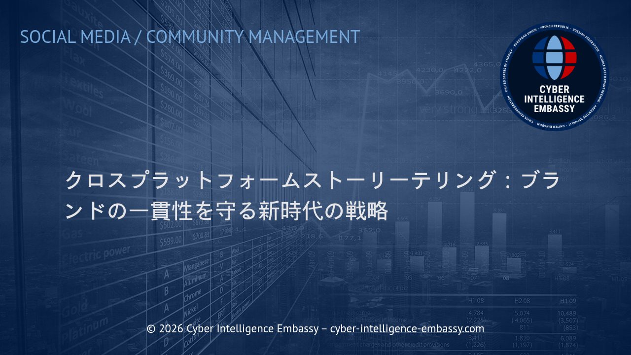 クロスプラットフォームストーリーテリング：ブランドの一貫性を守る新時代の戦略