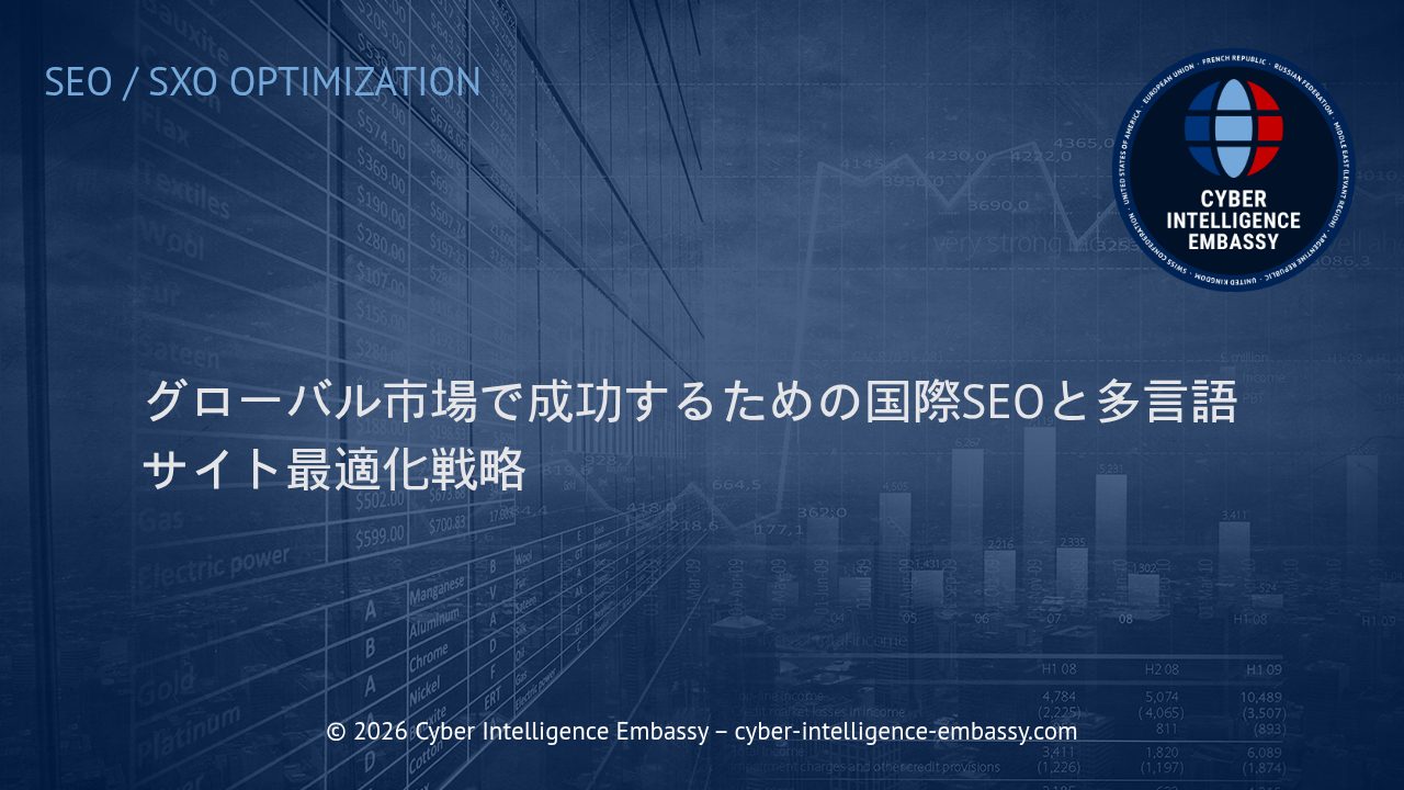グローバル市場で成功するための国際SEOと多言語サイト最適化戦略