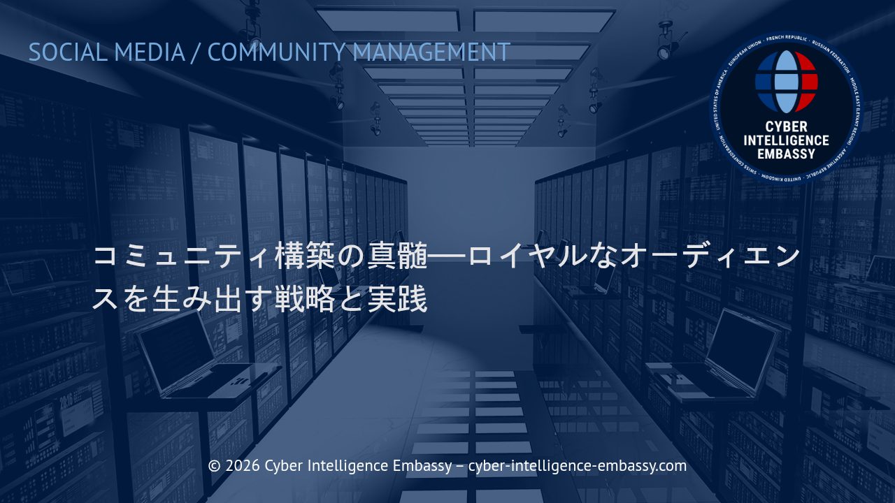 コミュニティ構築の真髄──ロイヤルなオーディエンスを生み出す戦略と実践