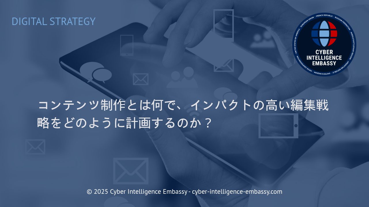 成果に直結するコンテンツ制作と効果的な編集戦略の立案法