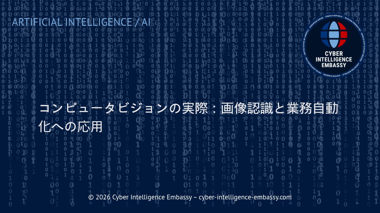 コンピュータビジョンの実際：画像認識と業務自動化への応用