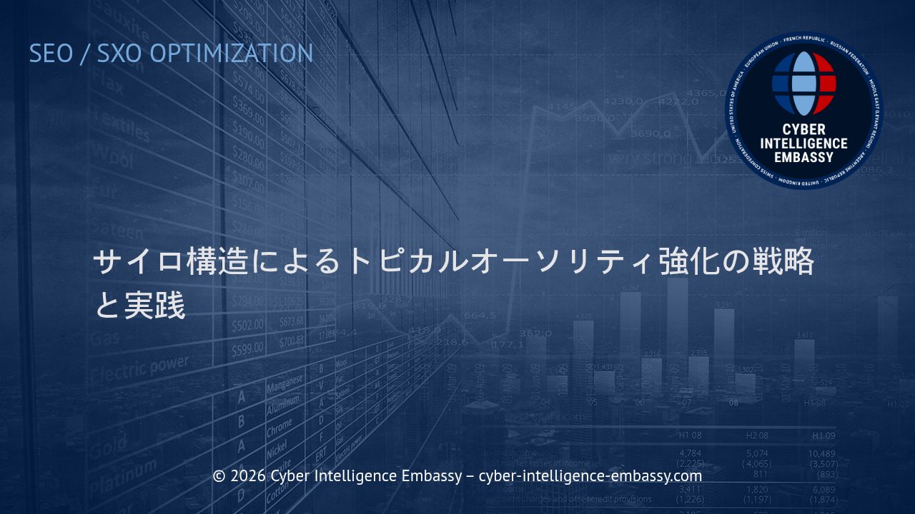 サイロ構造によるトピカルオーソリティ強化の戦略と実践