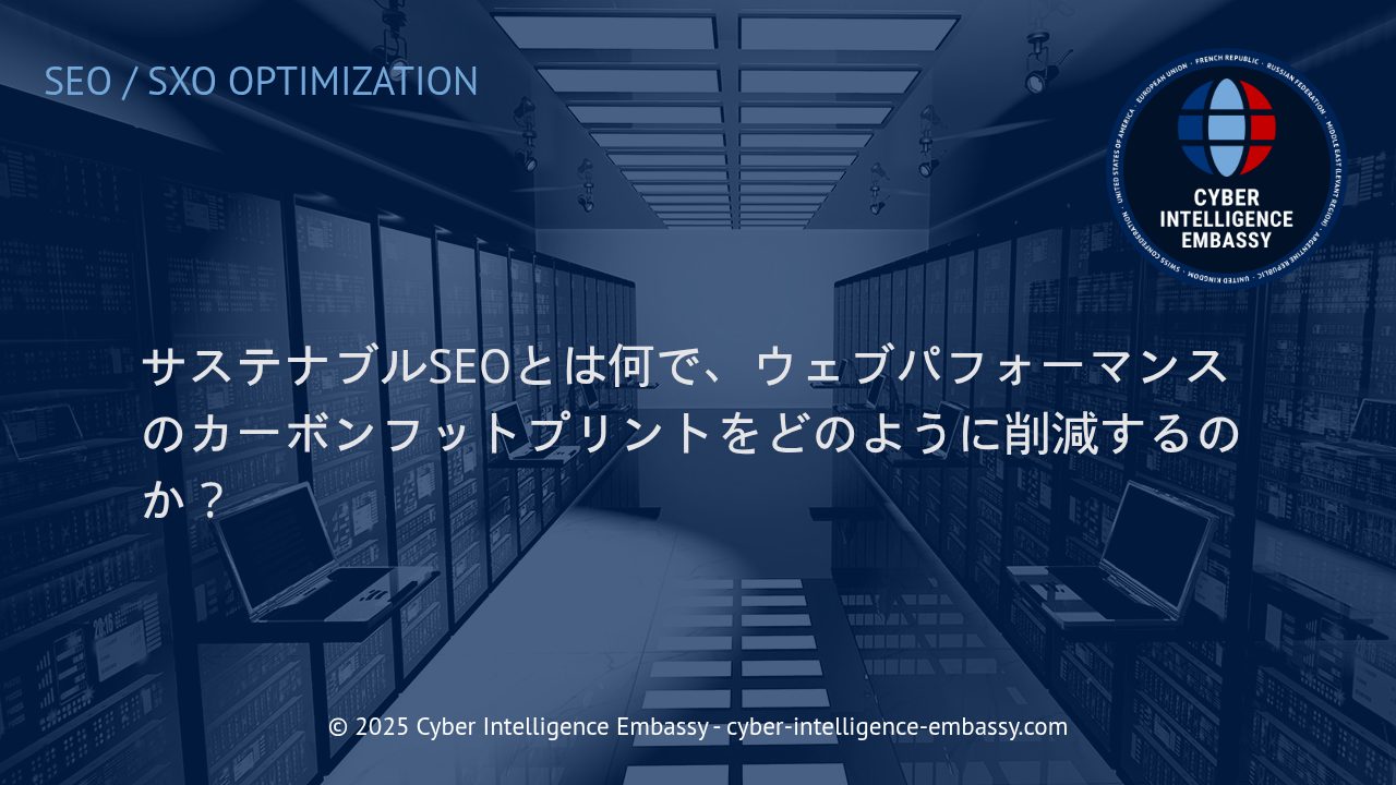 サステナブルSEO：ウェブパフォーマンスを最適化し、カーボンフットプリントを削減する戦略