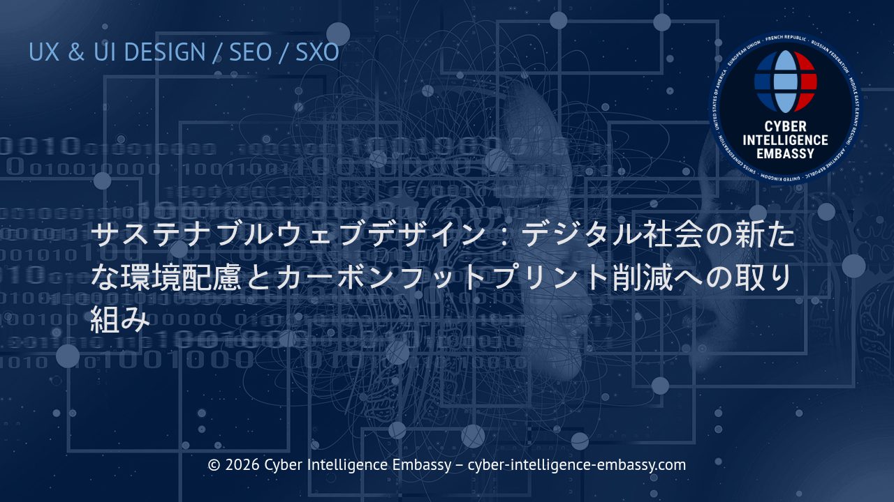 サステナブルウェブデザイン：デジタル社会の新たな環境配慮とカーボンフットプリント削減への取り組み