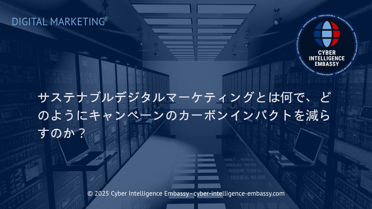 サステナブルデジタルマーケティング：カーボンインパクトを抑える革新的アプローチ