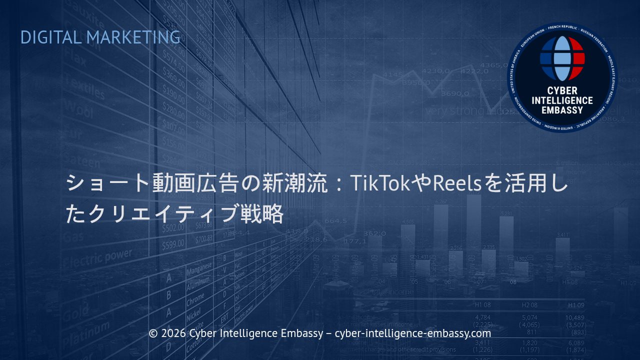ショート動画広告の新潮流：TikTokやReelsを活用したクリエイティブ戦略