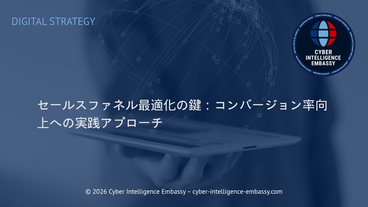 セールスファネル最適化の鍵：コンバージョン率向上への実践アプローチ