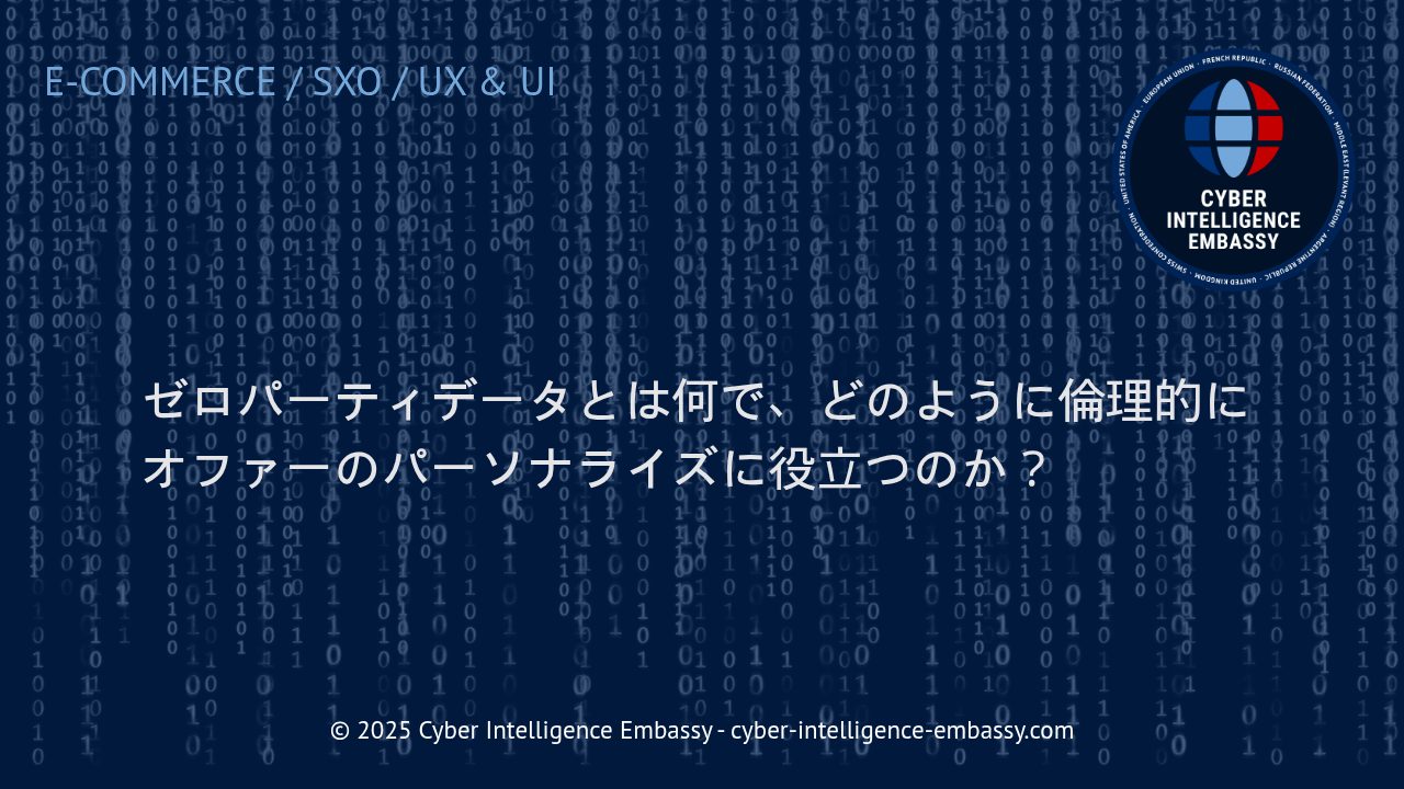 ゼロパーティデータの力：倫理的なパーソナライズ戦略の最前線
