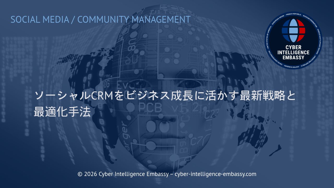 ソーシャルCRMをビジネス成長に活かす最新戦略と最適化手法