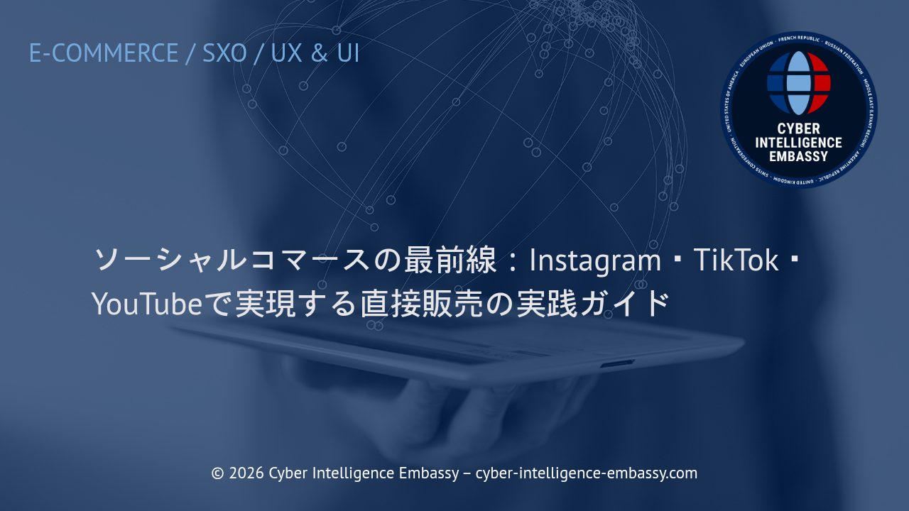ソーシャルコマースの最前線：Instagram・TikTok・YouTubeで実現する直接販売の実践ガイド