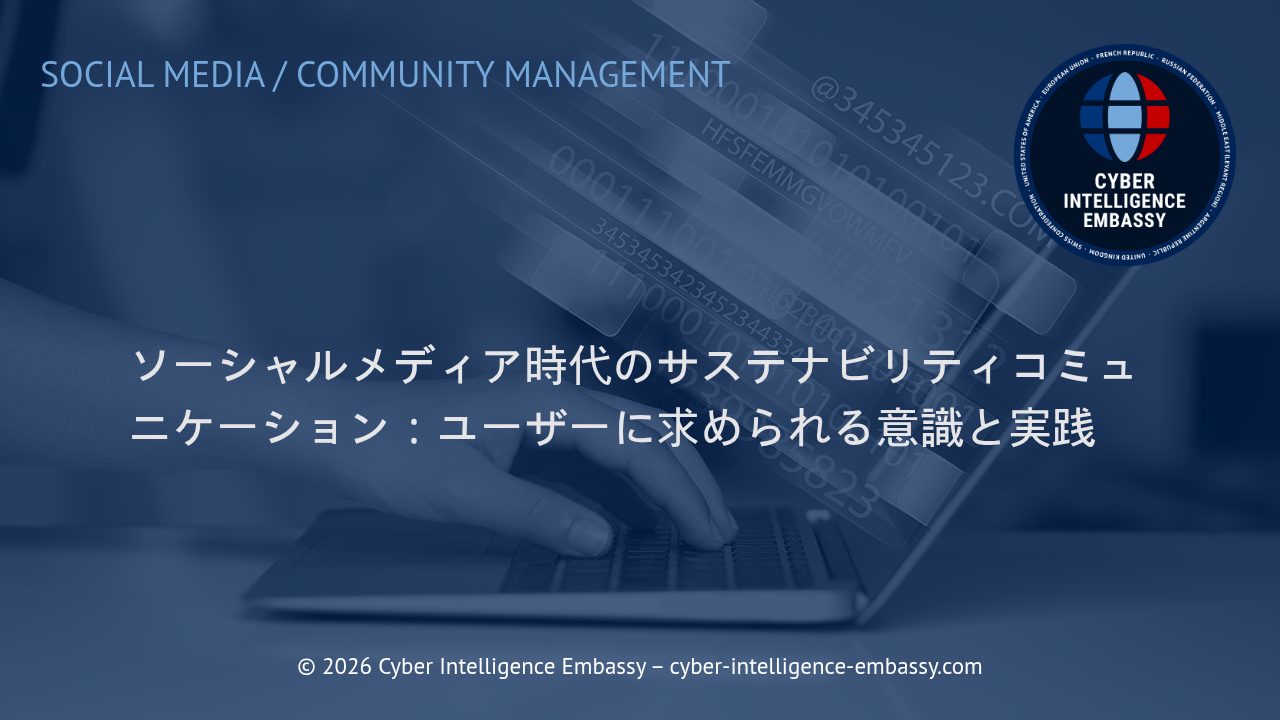 ソーシャルメディア時代のサステナビリティコミュニケーション：ユーザーに求められる意識と実践