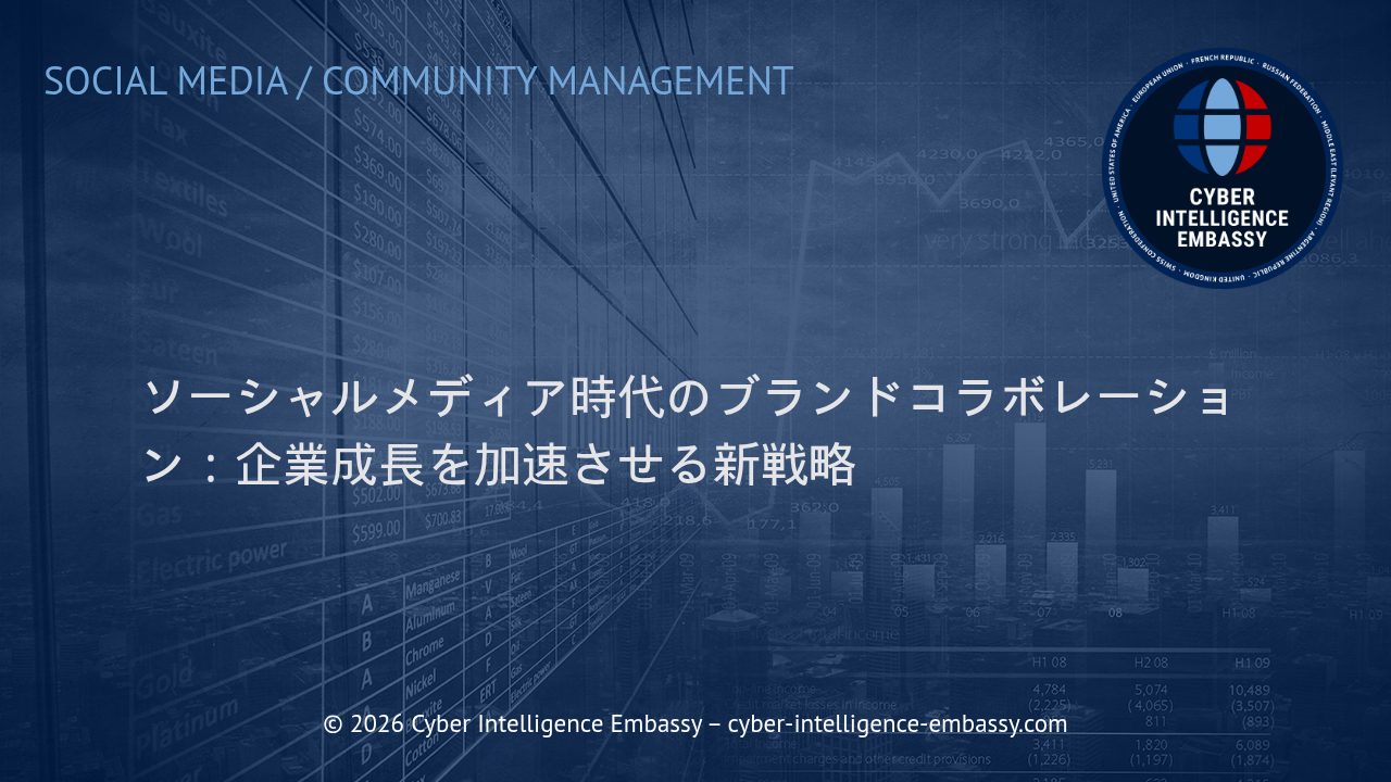 ソーシャルメディア時代のブランドコラボレーション：企業成長を加速させる新戦略