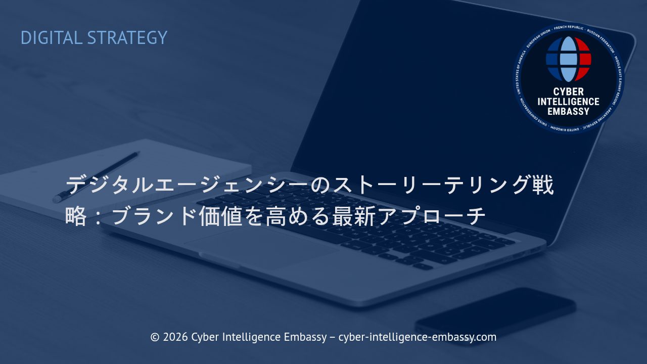 デジタルエージェンシーのストーリーテリング戦略：ブランド価値を高める最新アプローチ