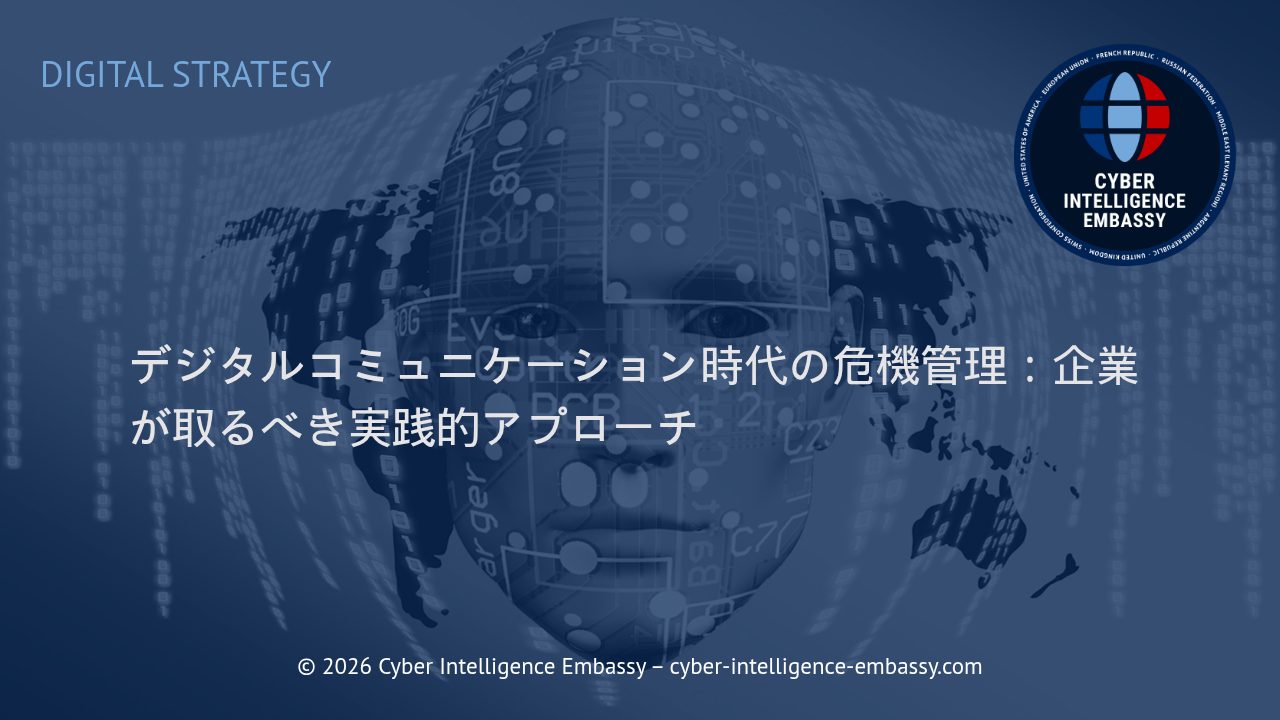 デジタルコミュニケーション時代の危機管理：企業が取るべき実践的アプローチ