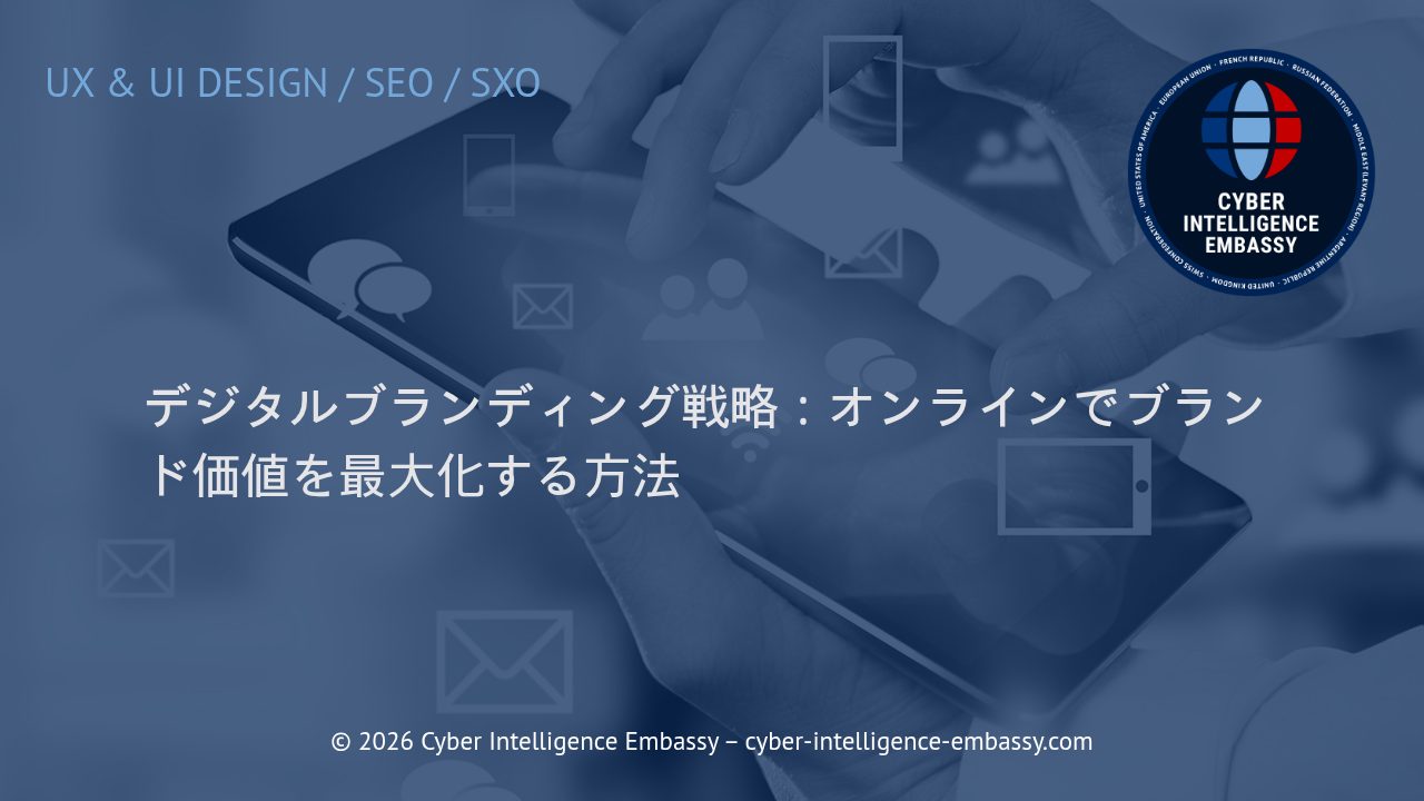 デジタルブランディング戦略：オンラインでブランド価値を最大化する方法