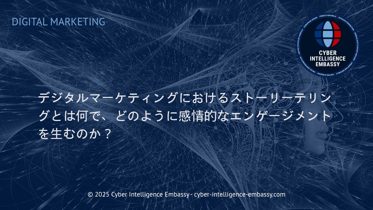 デジタルマーケティングを変革するストーリーテリング技術：顧客の心を動かす方法