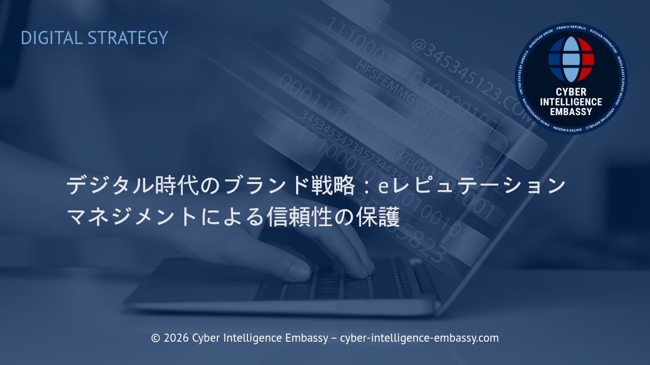 デジタル時代のブランド戦略：eレピュテーションマネジメントによる信頼性の保護