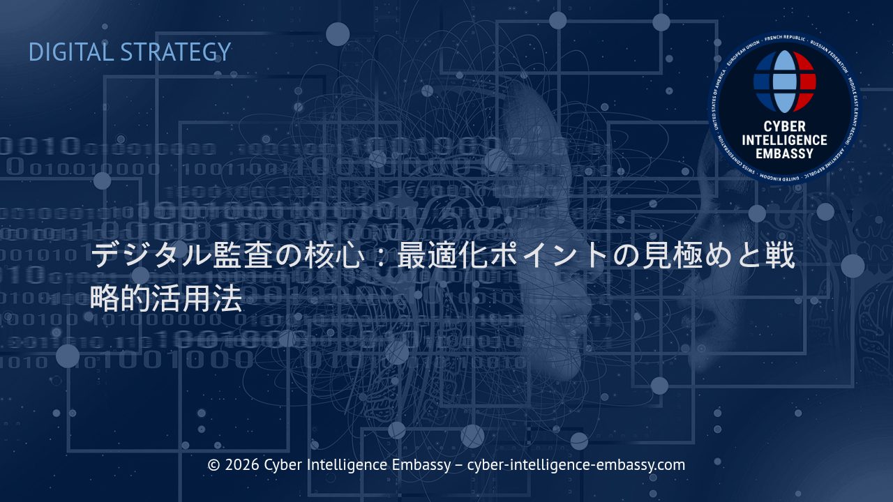 デジタル監査の核心：最適化ポイントの見極めと戦略的活用法