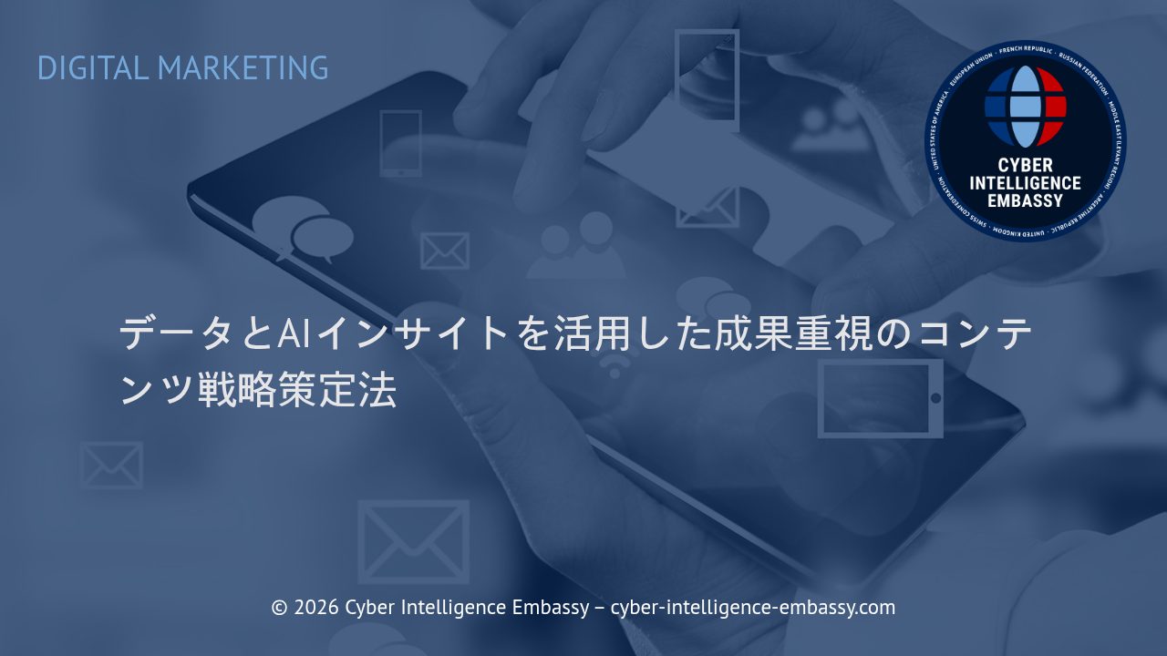 データとAIインサイトを活用した成果重視のコンテンツ戦略策定法