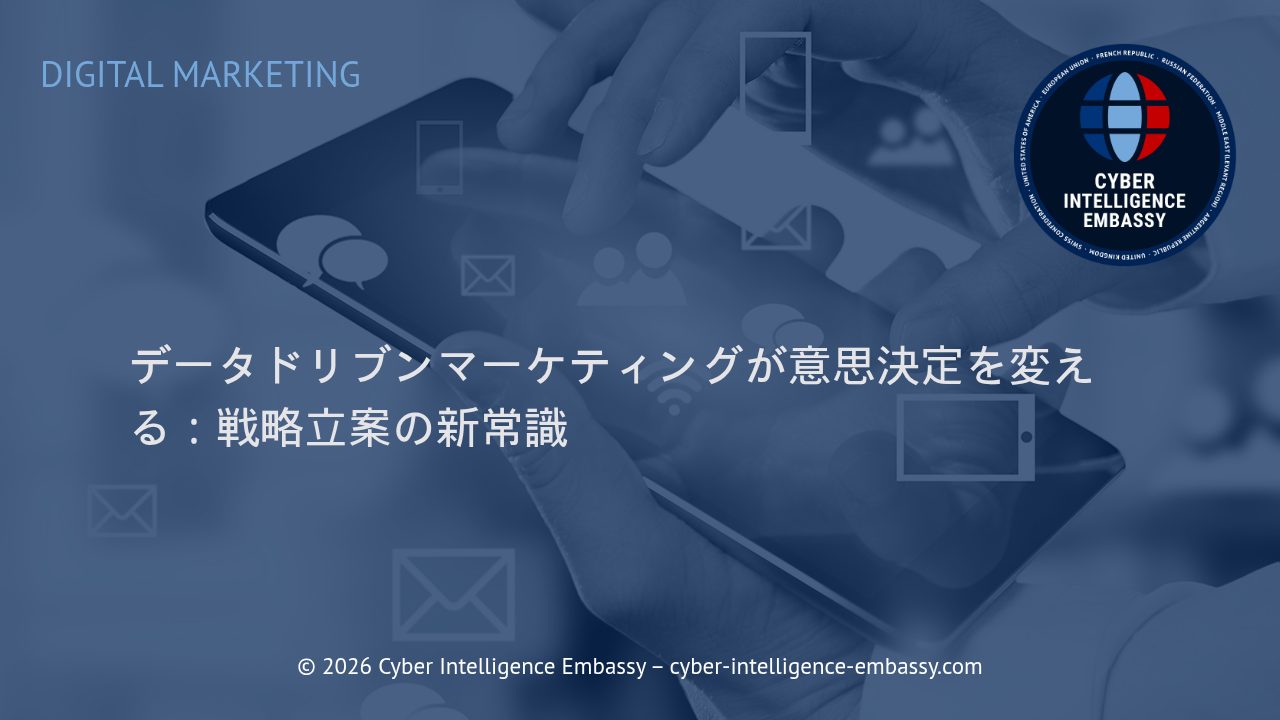 データドリブンマーケティングが意思決定を変える：戦略立案の新常識