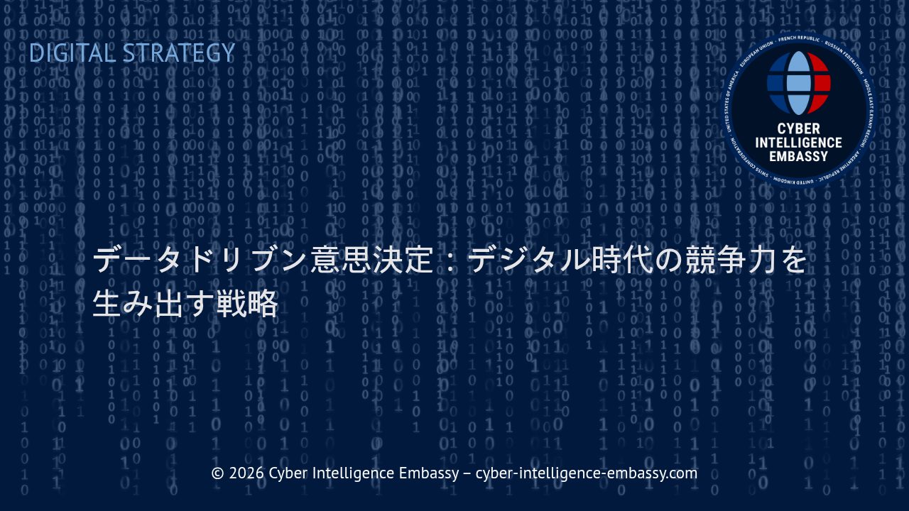 データドリブン意思決定：デジタル時代の競争力を生み出す戦略
