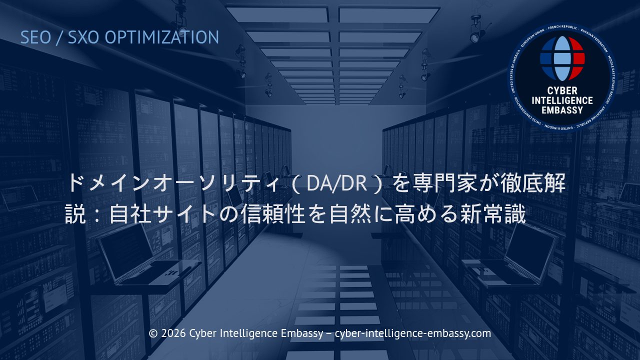 ドメインオーソリティ（DA/DR）を専門家が徹底解説：自社サイトの信頼性を自然に高める新常識
