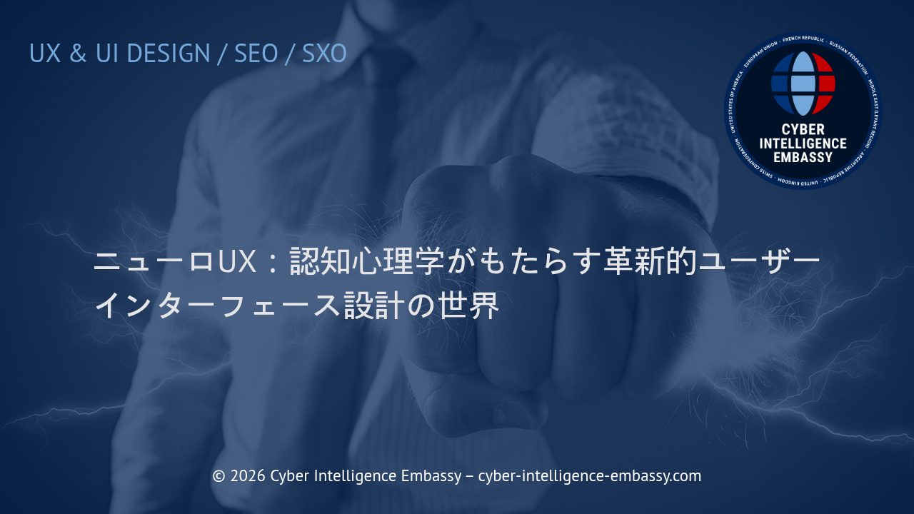 ニューロUX：認知心理学がもたらす革新的ユーザーインターフェース設計の世界