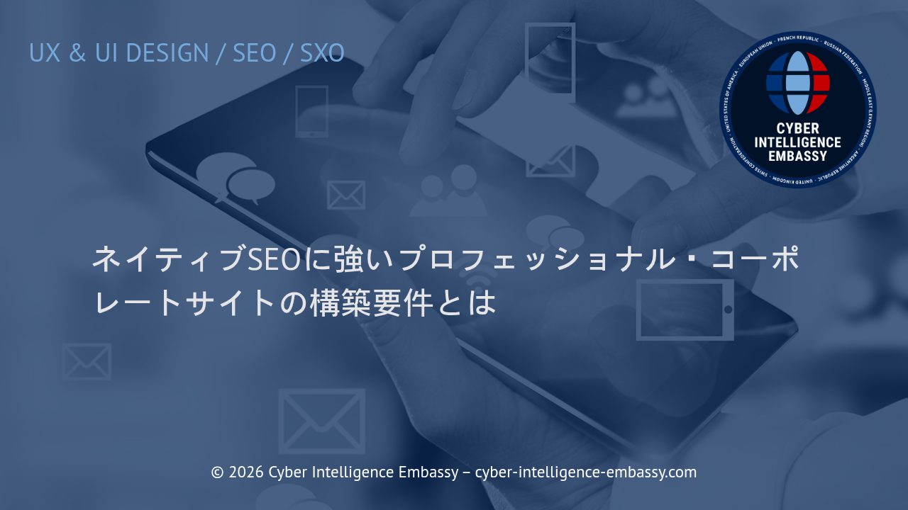 ネイティブSEOに強いプロフェッショナル・コーポレートサイトの構築要件とは