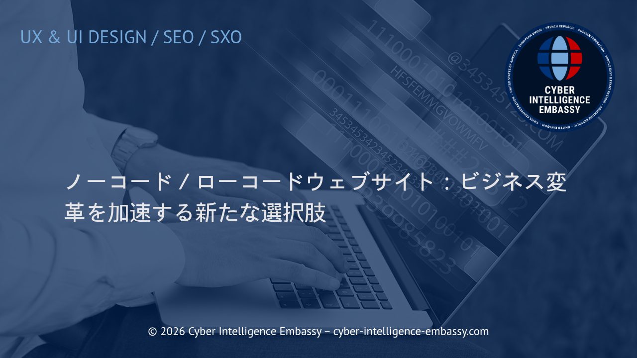 ノーコード／ローコードウェブサイト：ビジネス変革を加速する新たな選択肢