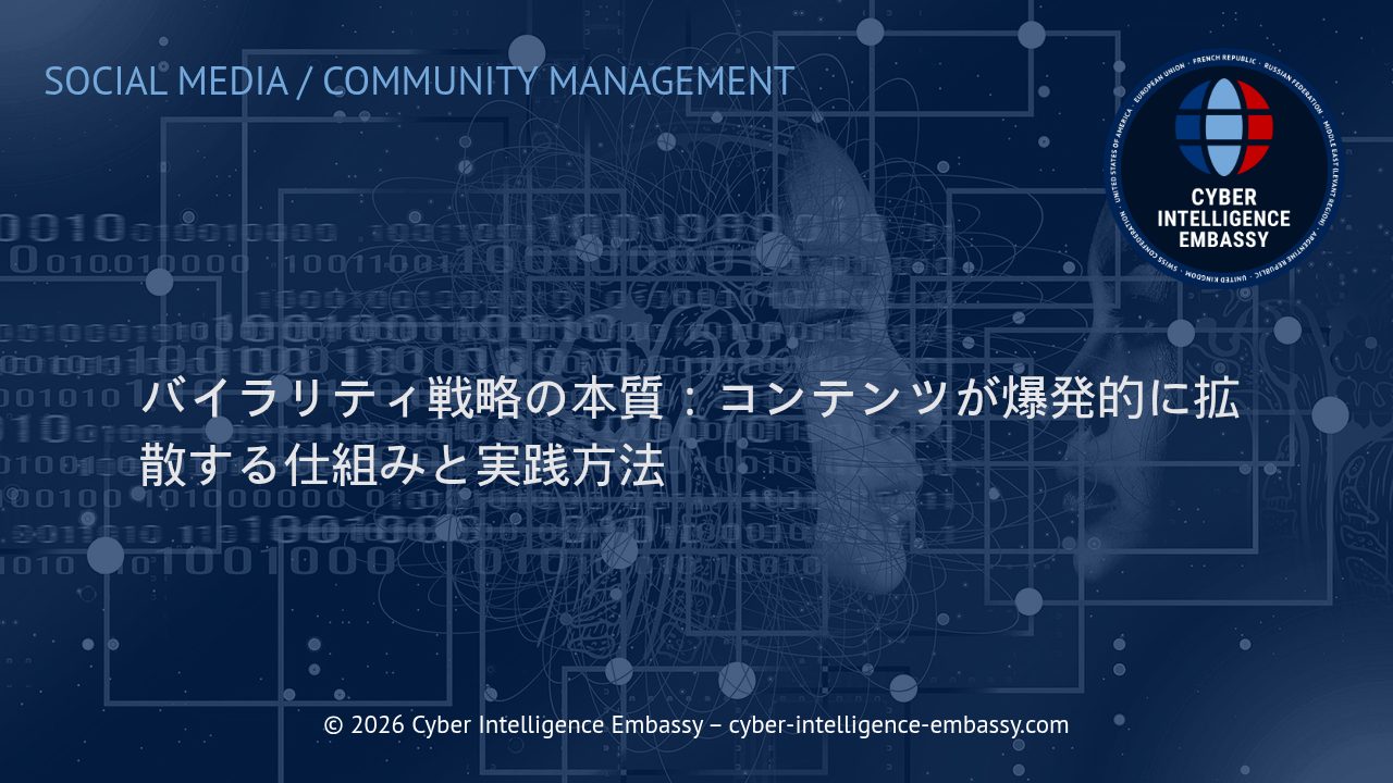 バイラリティ戦略の本質：コンテンツが爆発的に拡散する仕組みと実践方法