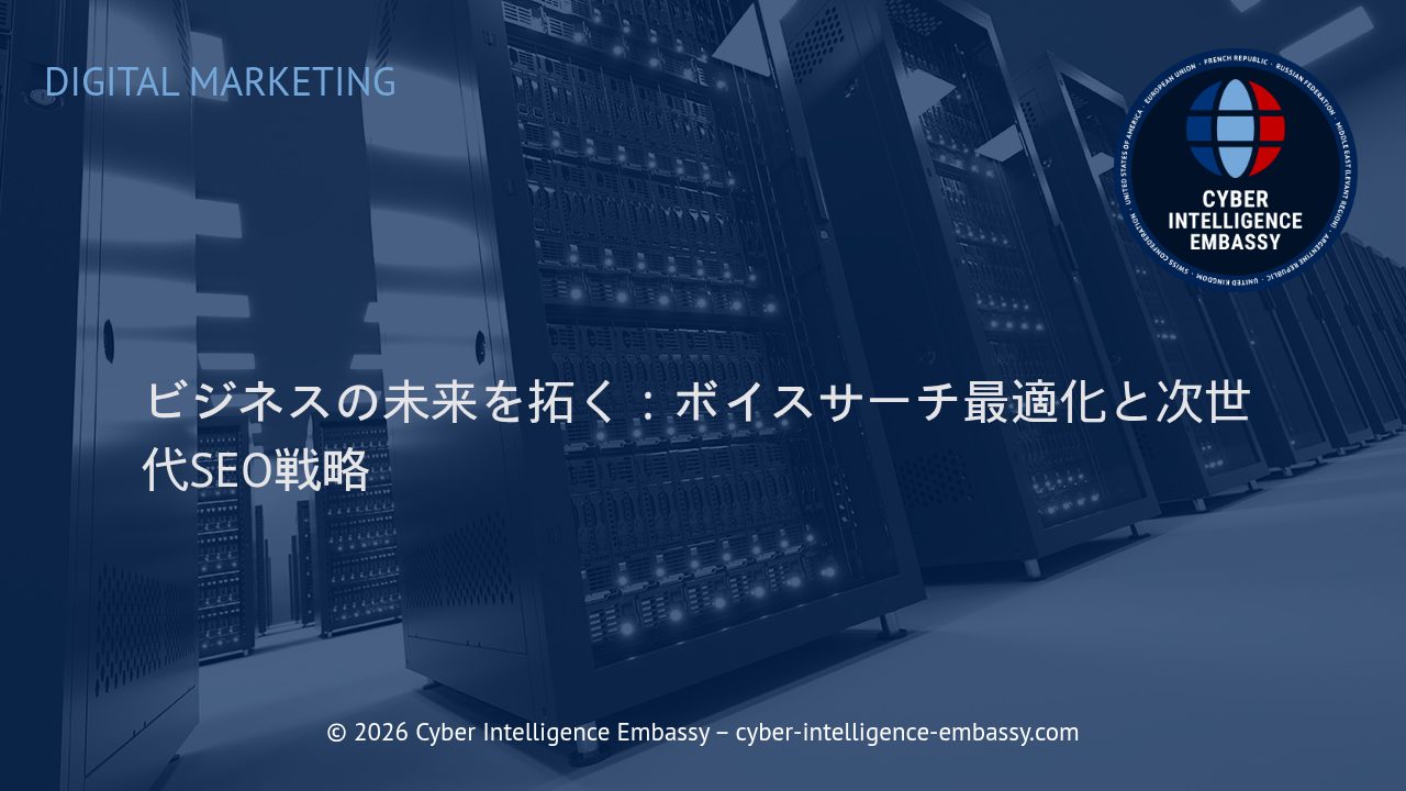 ビジネスの未来を拓く：ボイスサーチ最適化と次世代SEO戦略