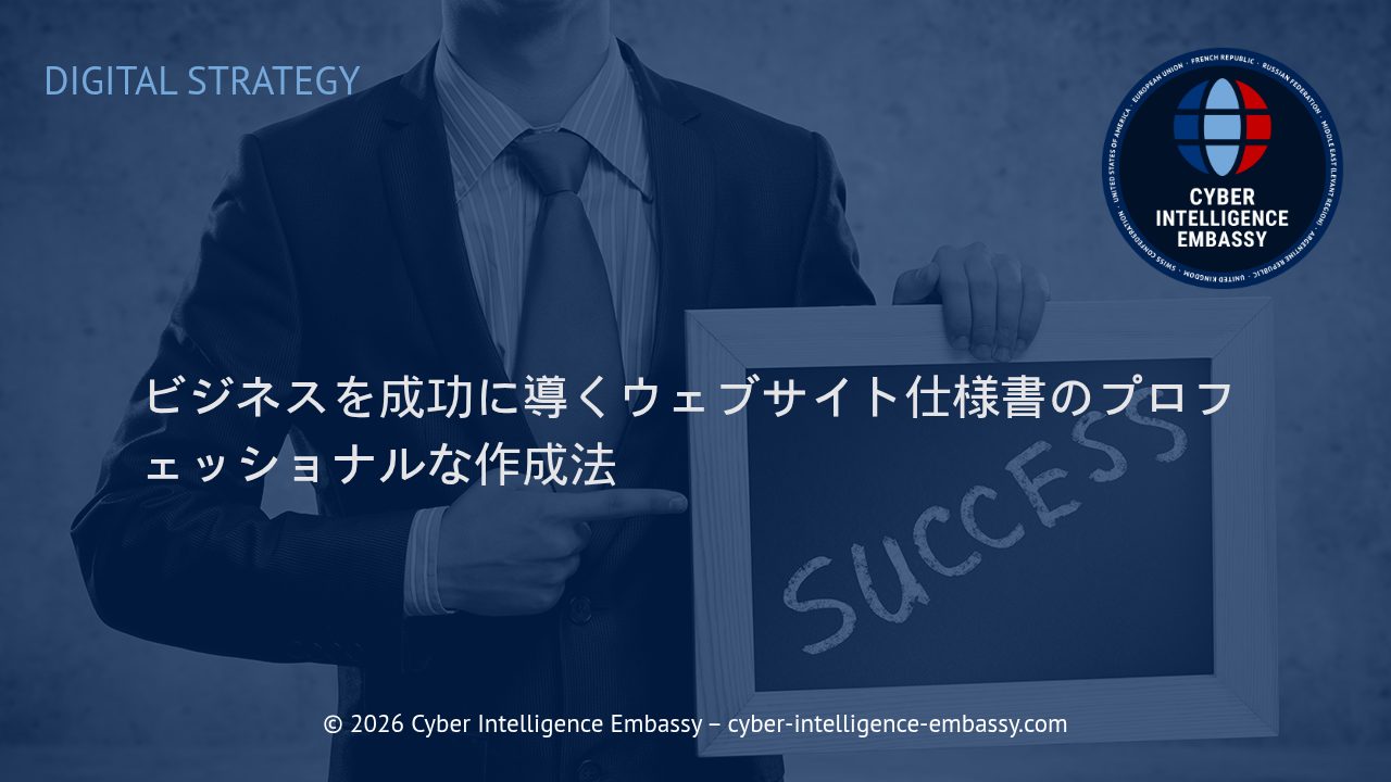 ビジネスを成功に導くウェブサイト仕様書のプロフェッショナルな作成法