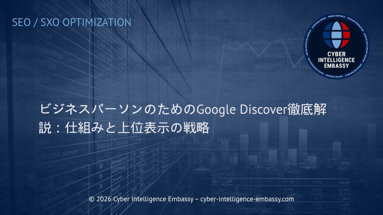 ビジネスパーソンのためのGoogle Discover徹底解説：仕組みと上位表示の戦略