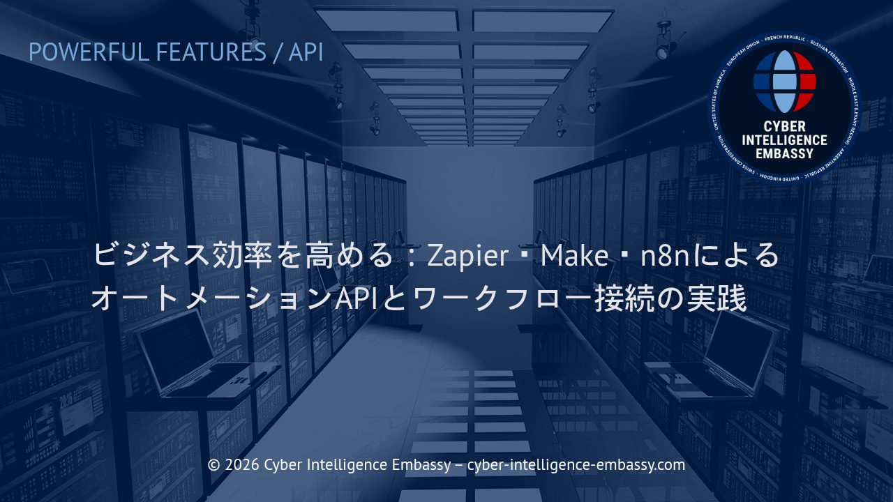 ビジネス効率を高める：Zapier・Make・n8nによるオートメーションAPIとワークフロー接続の実践