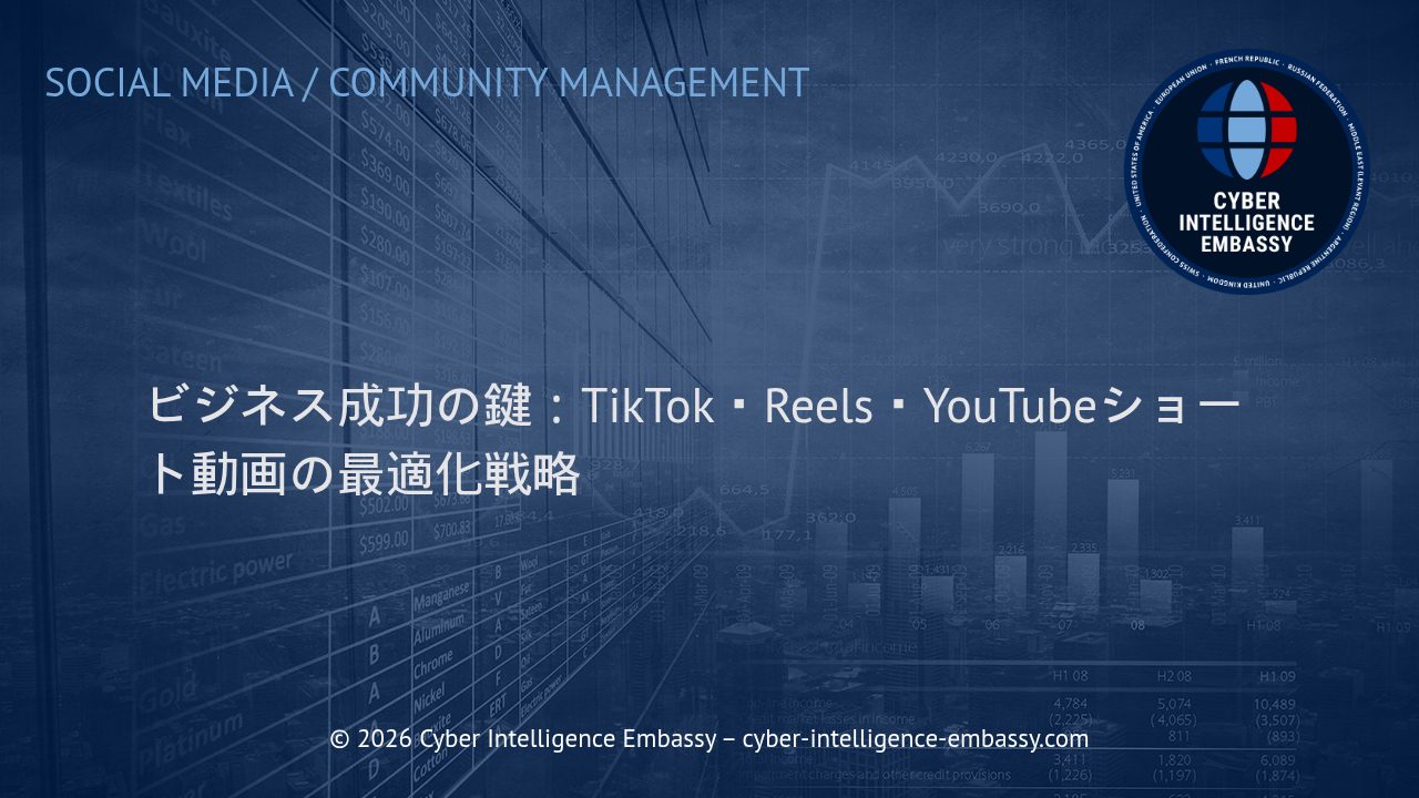 ビジネス成功の鍵：TikTok・Reels・YouTubeショート動画の最適化戦略