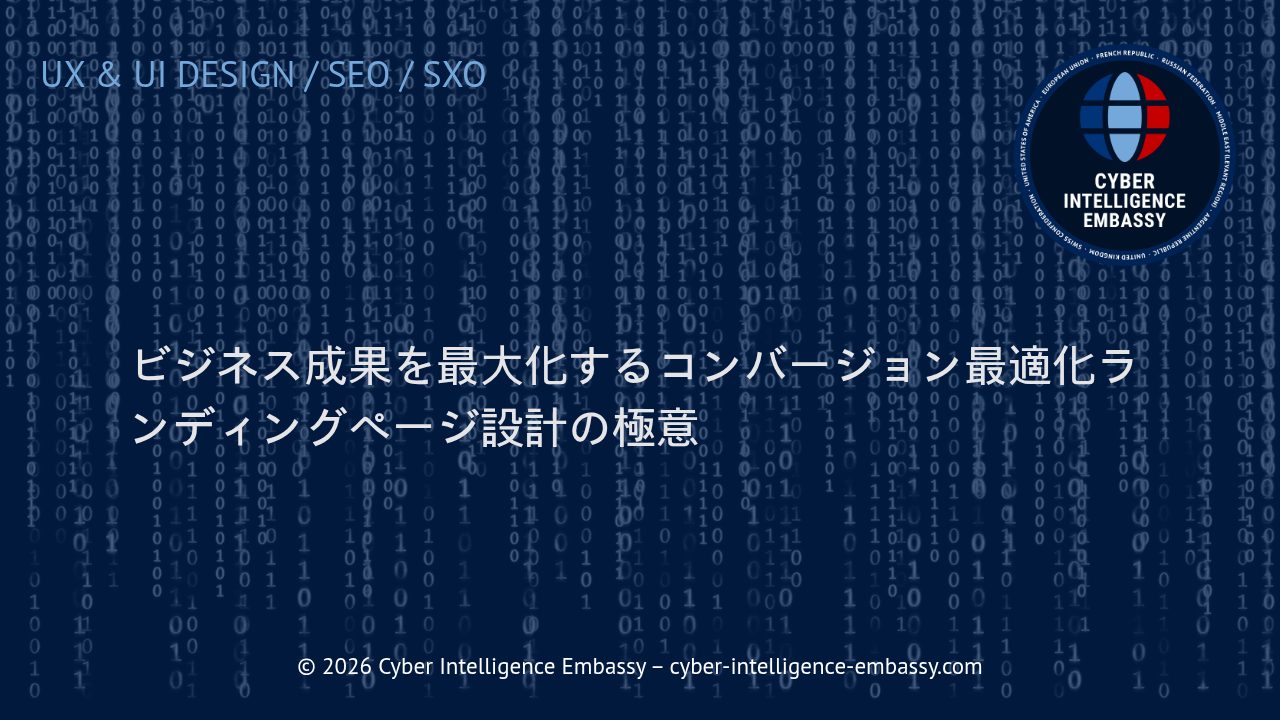 ビジネス成果を最大化するコンバージョン最適化ランディングページ設計の極意
