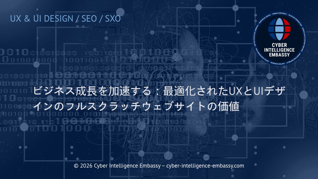 ビジネス成長を加速する：最適化されたUXとUIデザインのフルスクラッチウェブサイトの価値