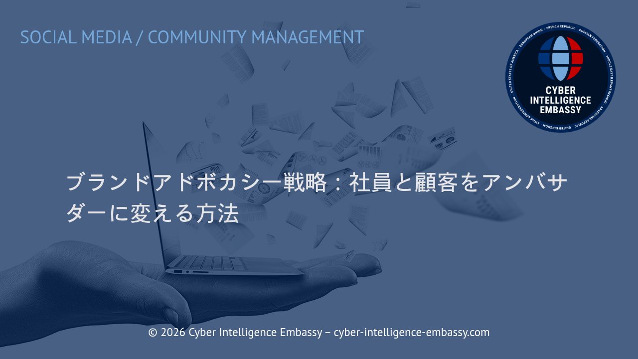 ブランドアドボカシー戦略：社員と顧客をアンバサダーに変える方法