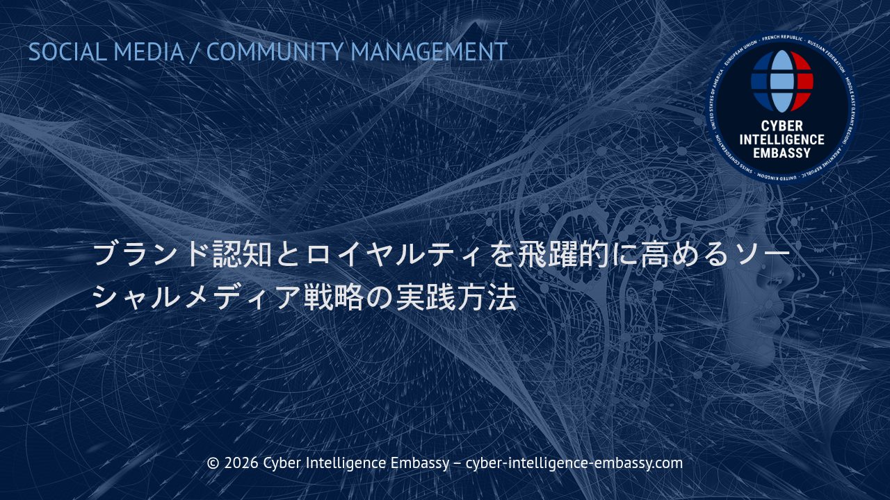 ブランド認知とロイヤルティを飛躍的に高めるソーシャルメディア戦略の実践方法