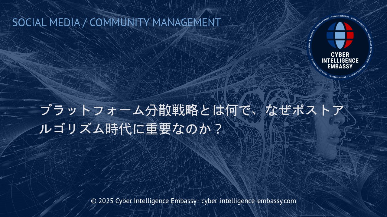 ポストアルゴリズム時代のビジネス戦略：プラットフォーム分散戦略の重要性