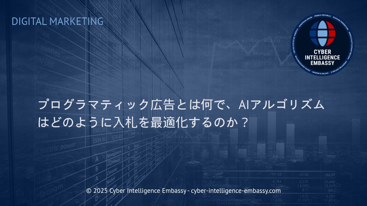 プログラマティック広告とAI入札最適化：最新デジタルマーケティングの基礎と実践