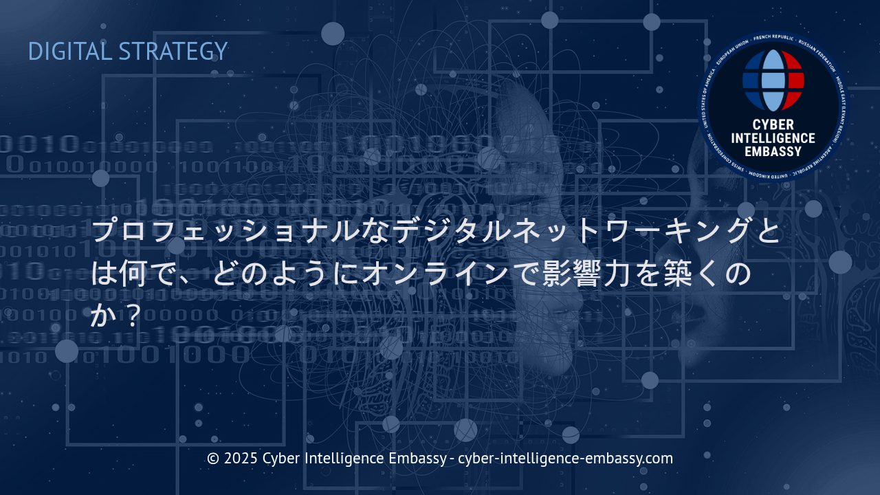 デジタル時代におけるプロフェッショナルネットワーキングの極意とオンライン影響力の構築法