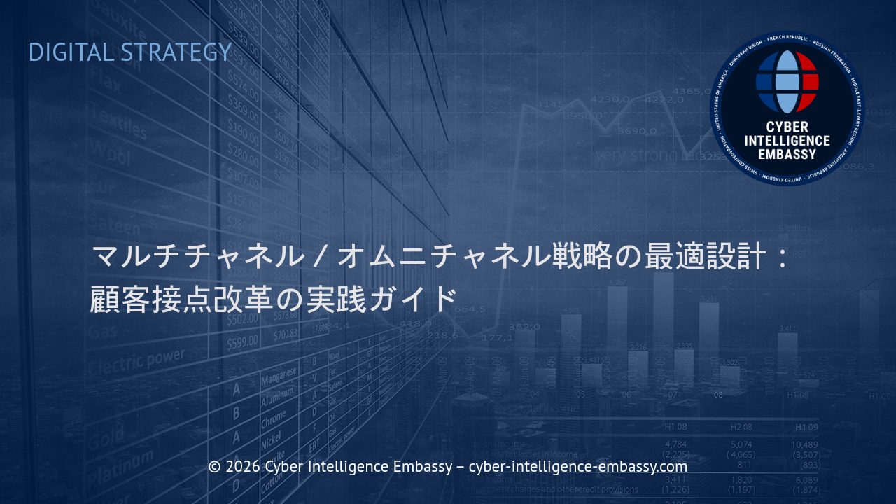 マルチチャネル／オムニチャネル戦略の最適設計：顧客接点改革の実践ガイド