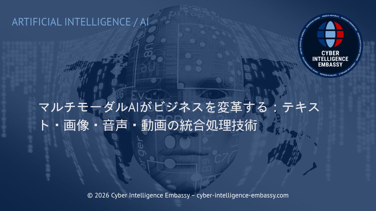 マルチモーダルAIがビジネスを変革する：テキスト・画像・音声・動画の統合処理技術