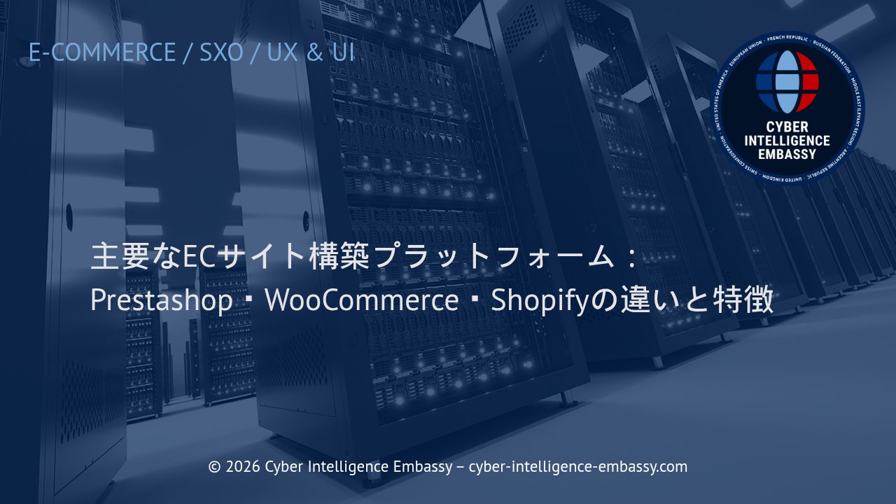 主要なECサイト構築プラットフォーム：Prestashop・WooCommerce・Shopifyの違いと特徴